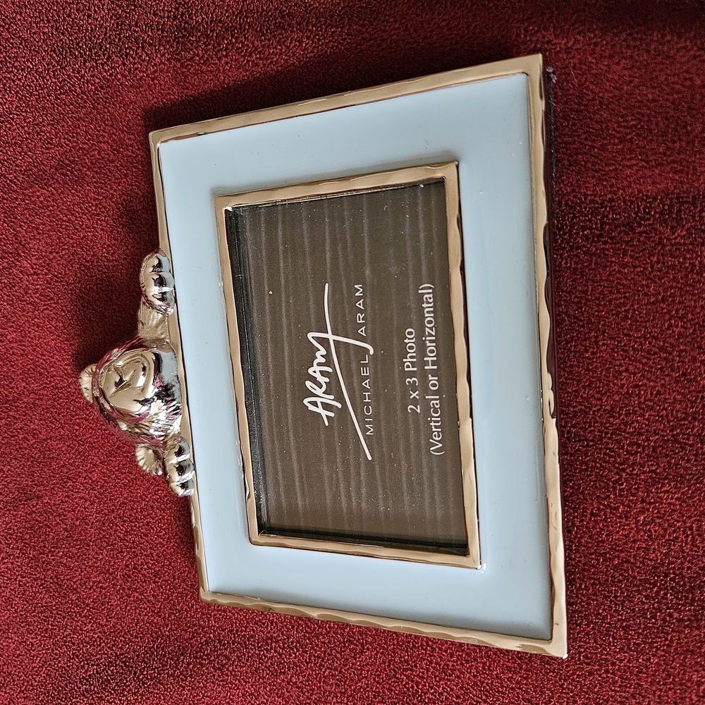 Michael Aram Blue and Silver Picture Frame with Playful Accents